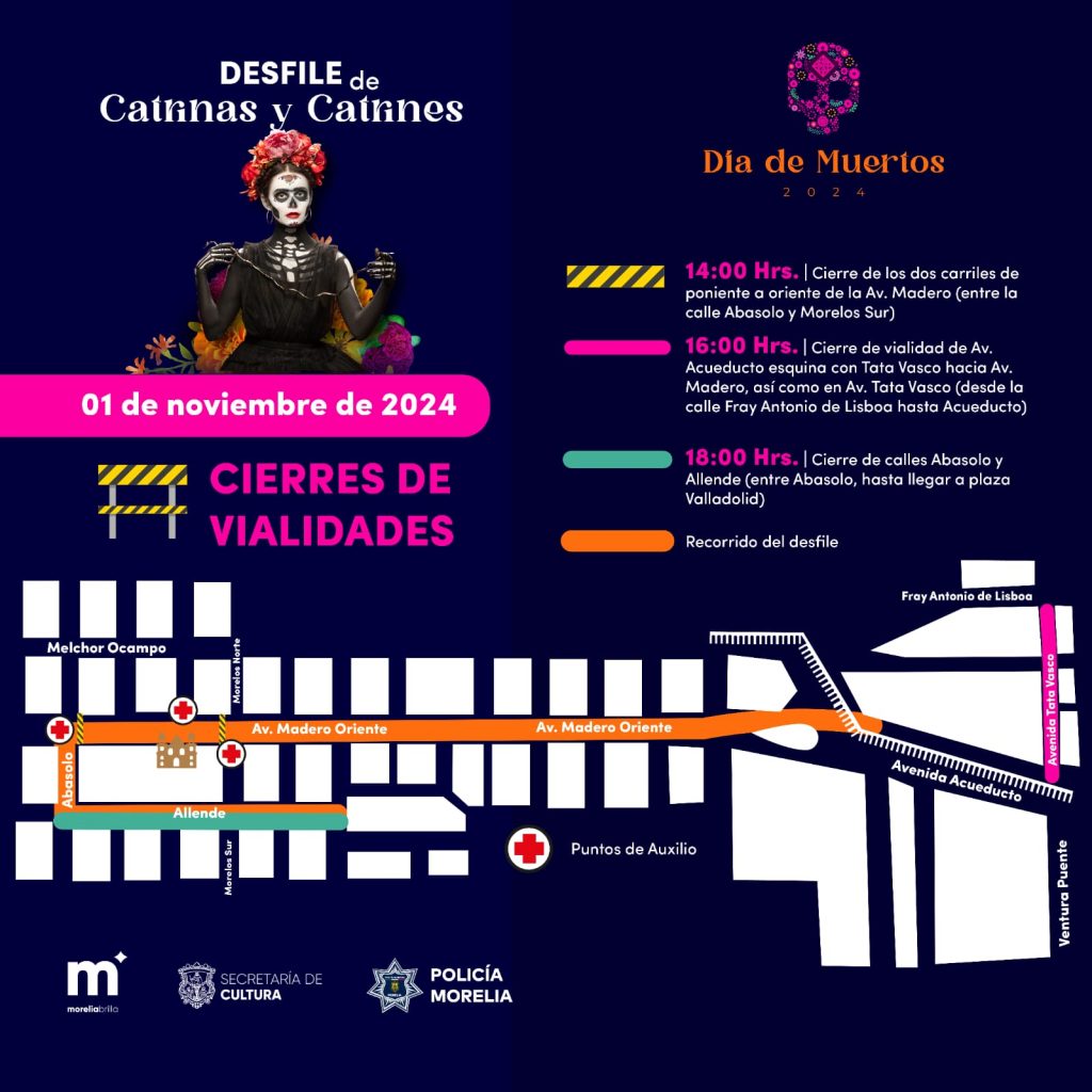 Morelia, lista para el espectacular desfile de Catrinas y Catrines 2024 1 4ae4cd32 0f36 4cd8 bc84 fd4e566d6380