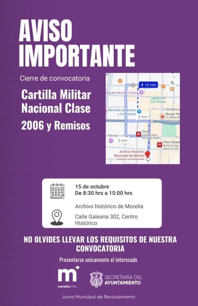 Hoy martes, último día para tramitar Cartilla Militar Clase 2006 y Remisos 1 810155d4 1a11 42cd 9040 907f5e850dfb