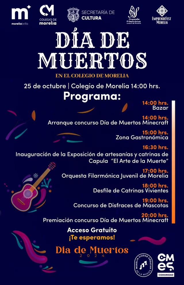 Colegio de Morelia ofrecerá programa de arte, cultura y tecnología en celebración de Día de Muertos 1 IMG 9643