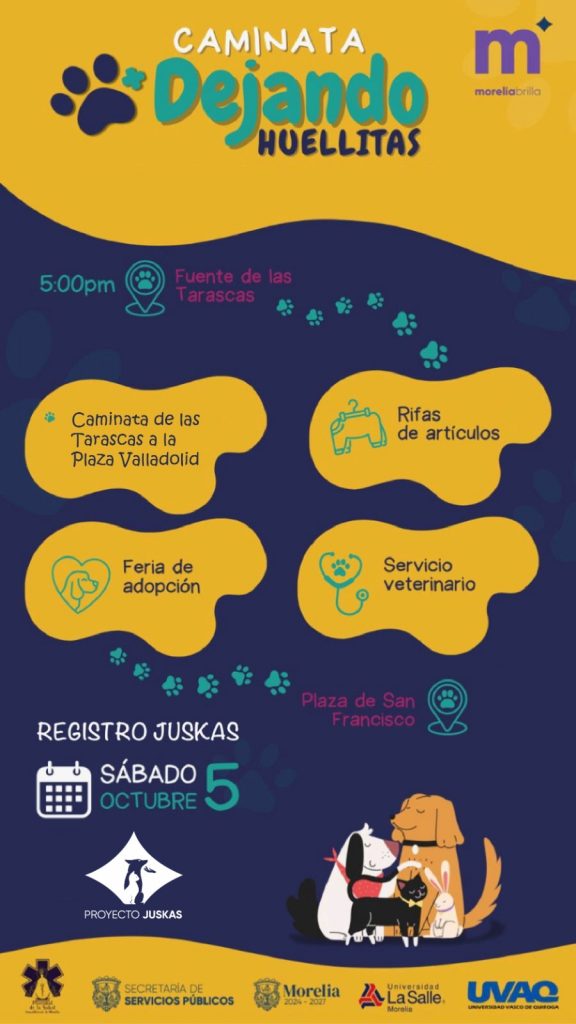 Ayuntamiento de Morelia invita a caminata por la conciencia animal 'Dejando Huellitas' 1 ac3a0b44 5e8f 4cf3 89fa 5d5dec21c6f0