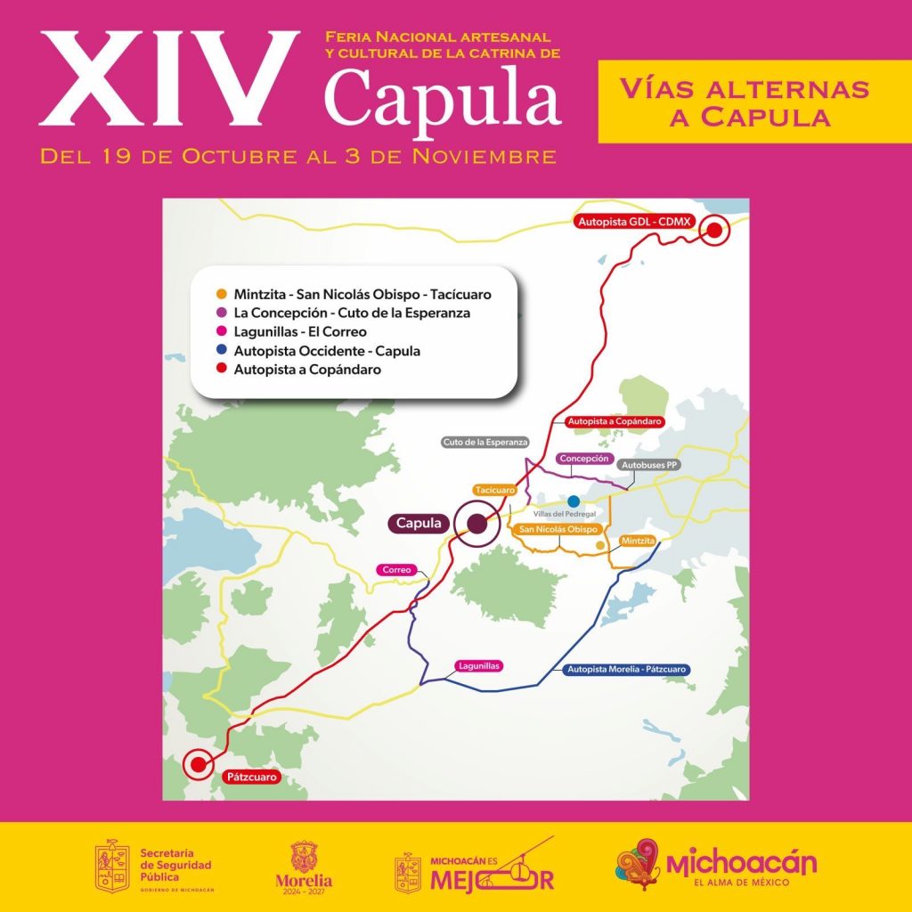 ¿Vas a la Feria de la Catrina? Conoce las rutas alternas para llegar a Capula 1 f8400c1e f68d 4c0e 9b67 f75c53692d0d