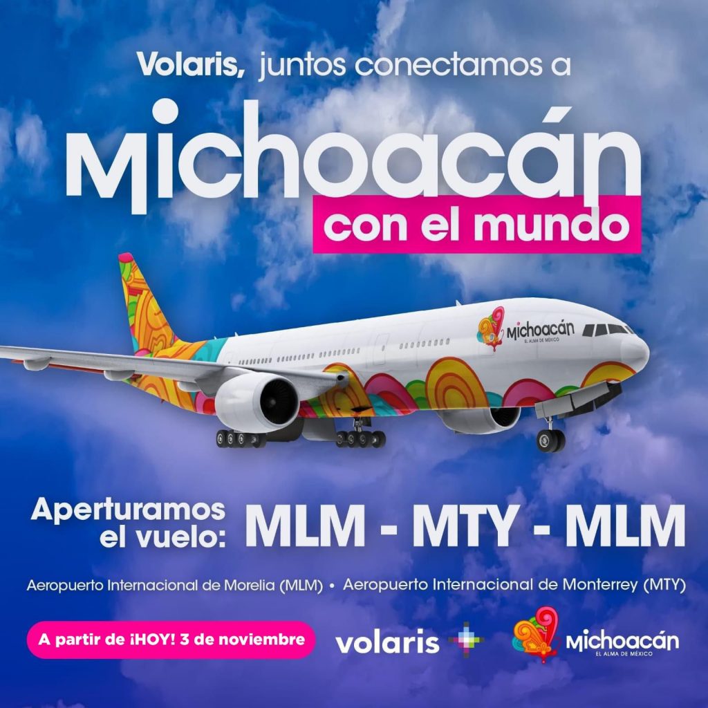 Michoacán apertura vuelo de Volaris con Monterrey 1 7c63a21b da3e 4b9e b945 0c403a816ea8