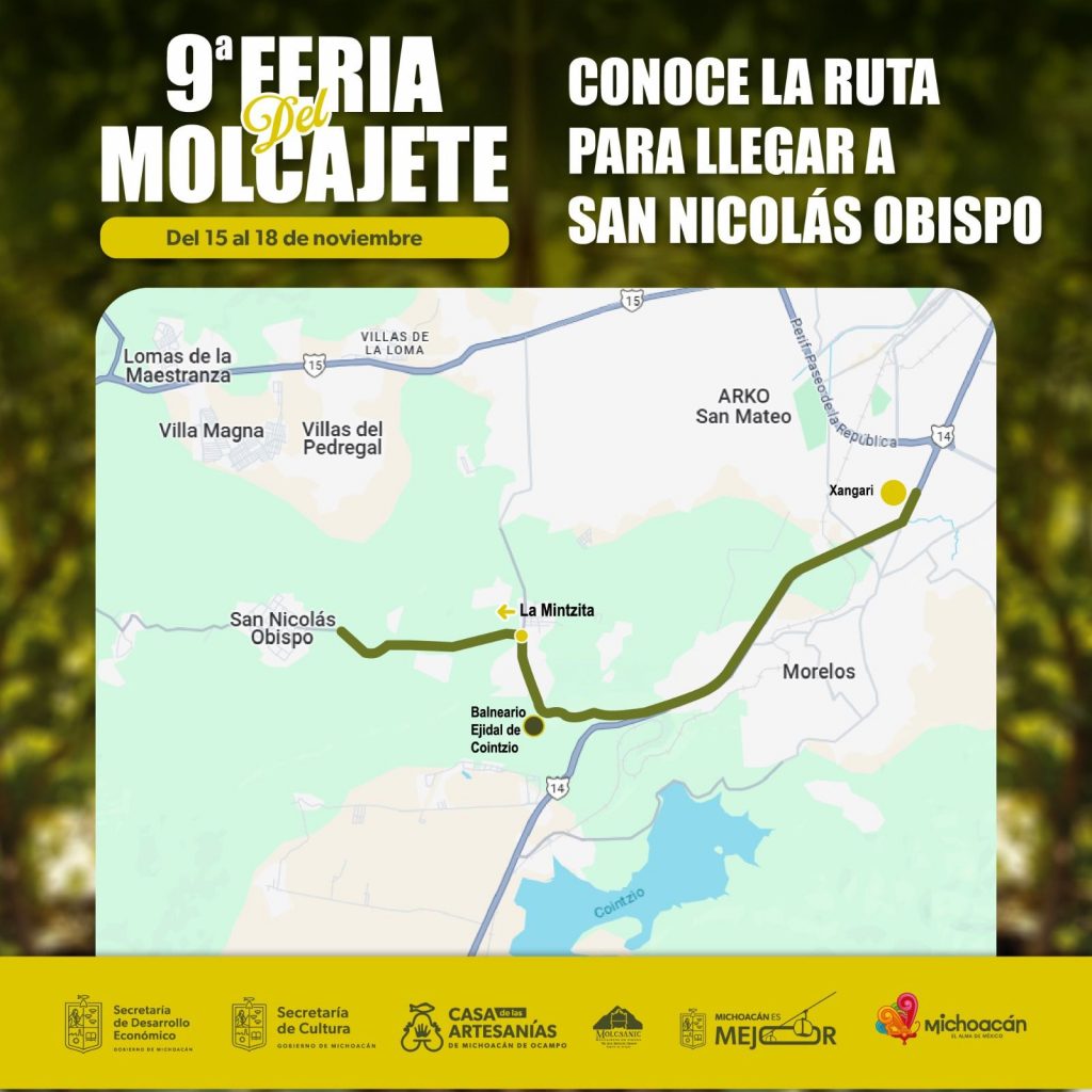 ¿Irás a la Feria del Molcajete? Conoce la ruta para llegar a San Nicolás Obispo 1 86ebc55c 50bb 493e 9061 a9a23490d351