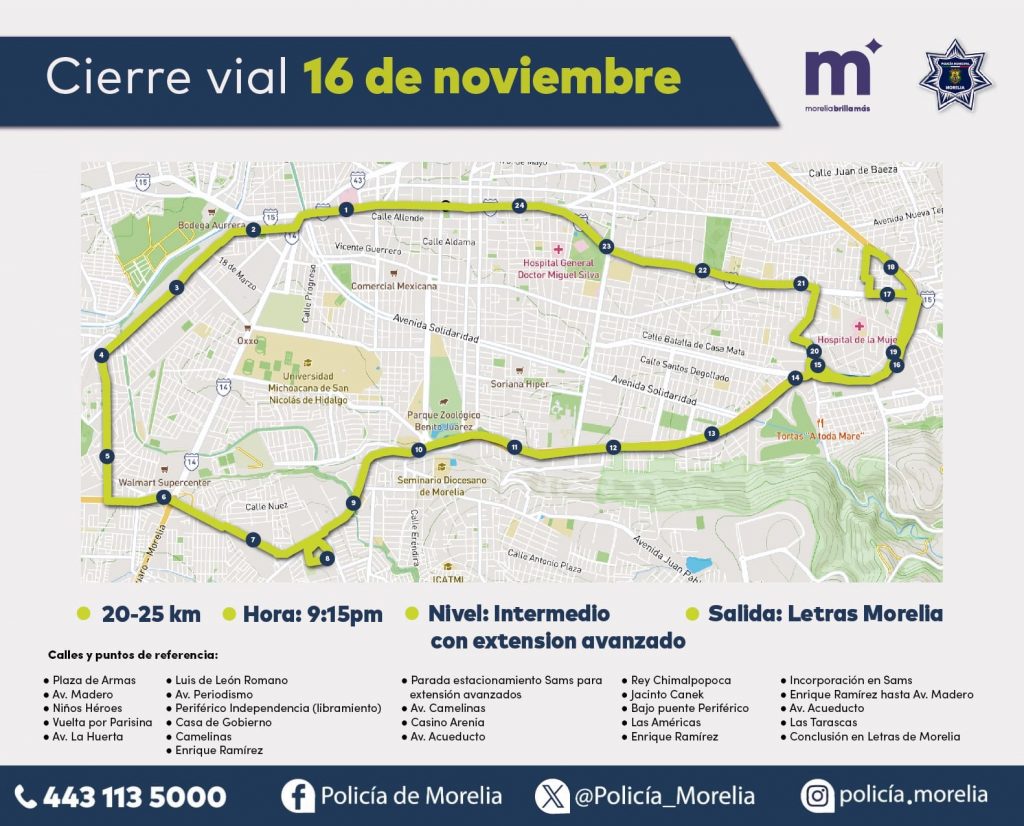 Morelia informa sobre cortes viales del 15 al 17 de noviembre 1 df149f9f 6963 44ed bac4 2bd4030c9541
