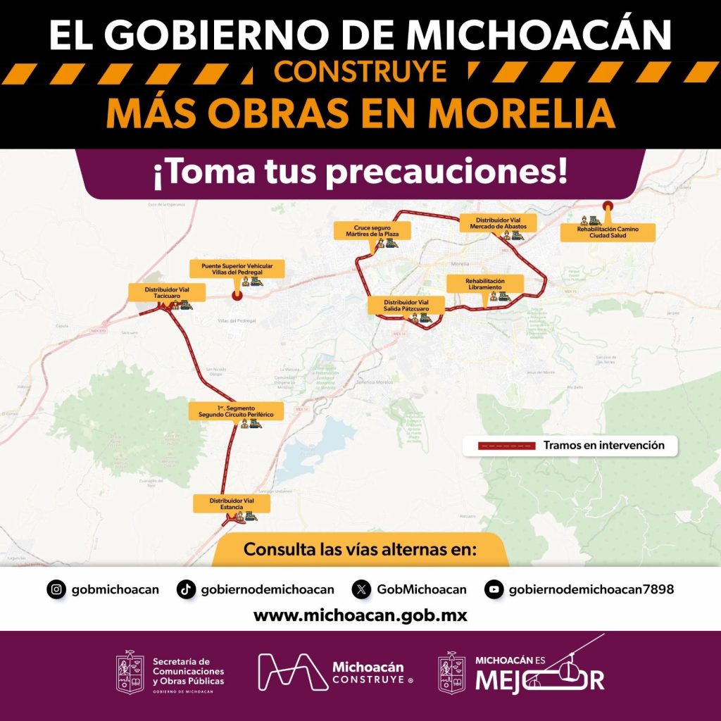 Gobierno de Michoacán invierte 2 mil 563 mdp en construcción de nuevas vialidades en Morelia: Bedolla 2 4628f0d6 5307 4664 a543 bcc0c068bde1