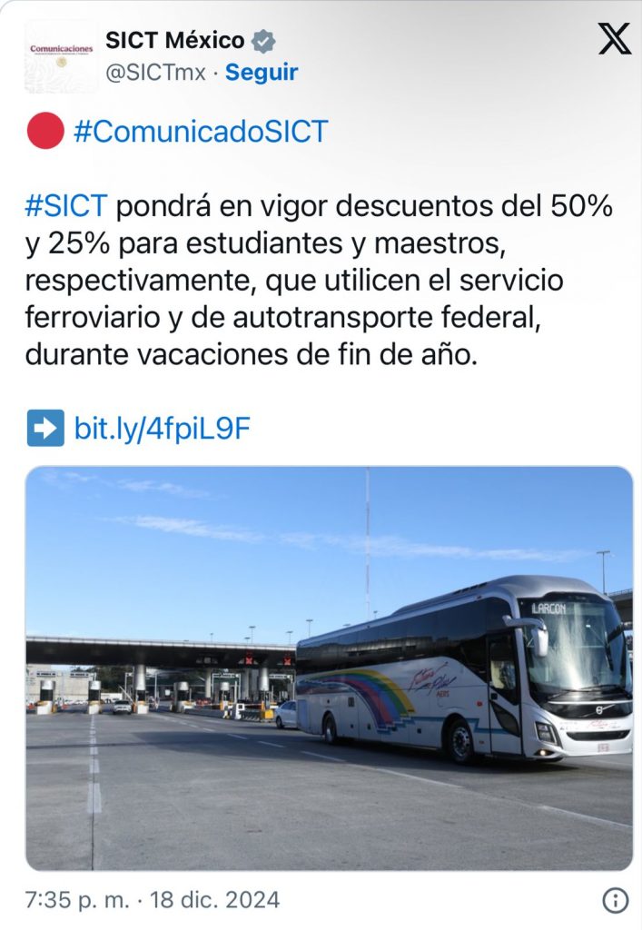 Desde el 25% hasta el 50% serán los descuentos en viajes de autobús para estudiantes y maestros 1 ea86636e cec0 4afa b972 36f29b17daea