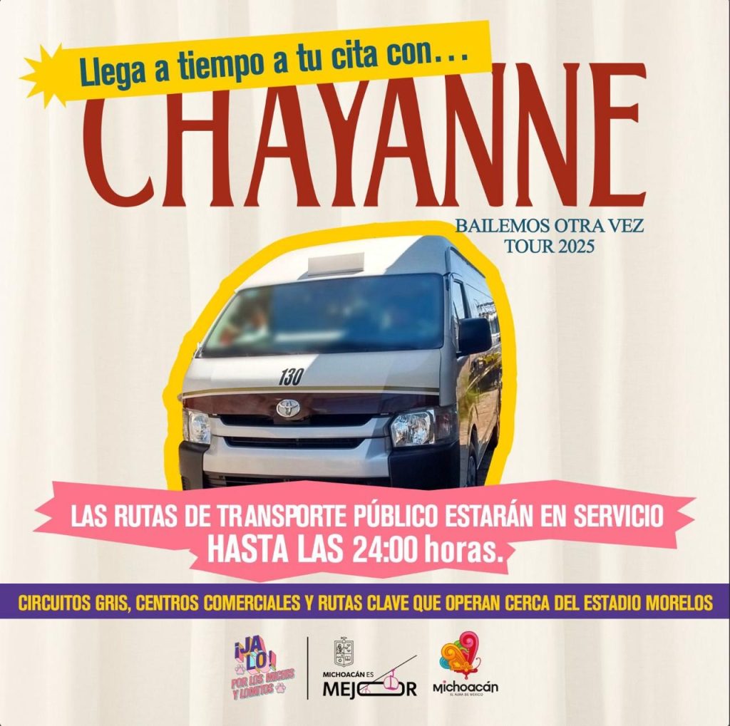 Transporte público ampliará servicio por concierto de Chayanne: Gladyz Butanda 1 f844d6eb 66e8 4527 b138 7d3603feff15